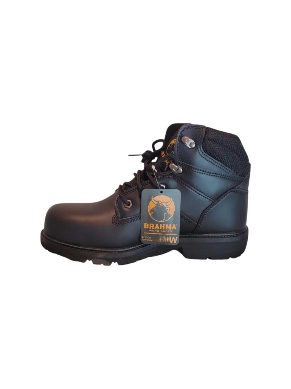 NEW Brahma Men's GUS 2.0 Wide Width Steel Toe Work Boots in Black